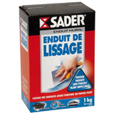 Enduit de lissage - SADER - Mur en pâte - Pret a l'emploi - Joint plaque de plâtre - Rebouchage - Pot 1,5 kg