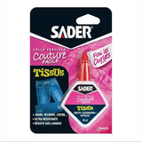 Colle textile - SADER - Tissus et textiles - Ourlets et customisation - Résiste aux lavages - Transparent - Flacon 40 ml