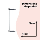 Safety 1st Extension de barriere de sécurité 14 cm Métal Noir
