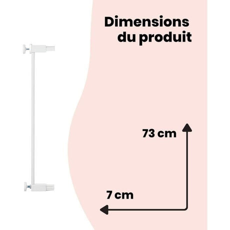 SAFETY 1ST Extension de barriere de sécurité 7 cm Blanc Métal