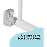 SAFETY 1ST Barriere de sécurité wall-fix extending, largeur de 62 a 102 cm, Ouverture d'une main des 2 sens - métal blanc, fixation