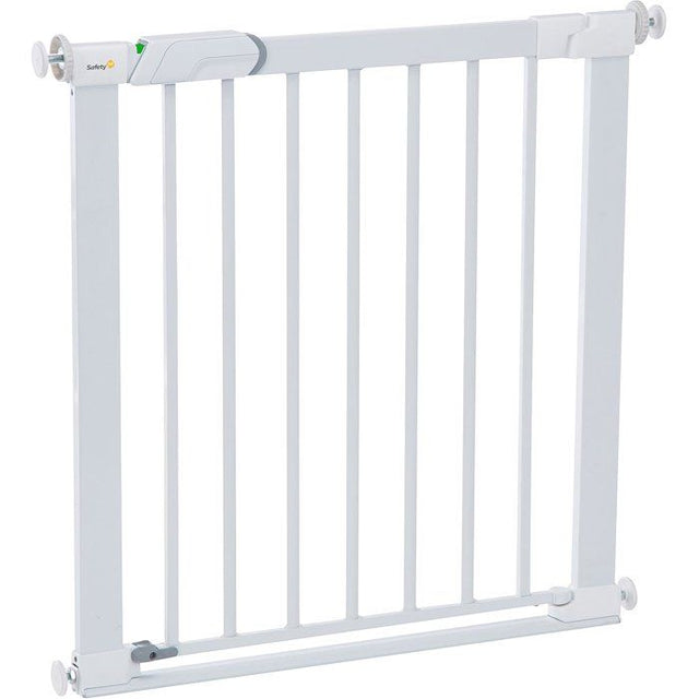 Barriere de sécurité Flat Step - SAFETY 1ST - Blanc - Métal - 73-80 cm - Pression sans vis ni perçage, barre de sol plate