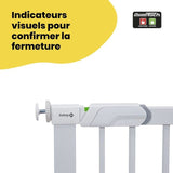 Barriere de sécurité Flat Step - SAFETY 1ST - Blanc - Métal - 73-80 cm - Pression sans vis ni perçage, barre de sol plate
