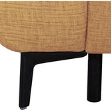 Canapé convertible express - 2 / 3 places - SAFIA - Tissu gauffré - Ocre - Matelas 15 cm - 206 x 105 x 76/94 cm - DUNLOPILLO