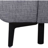 Canapé convertible express - 2 / 3 places - SAFIA - Tissu gauffré - Gris souris - Matelas 15 cm - 206 x 105 x 76/94 cm - DUNLOPILLO