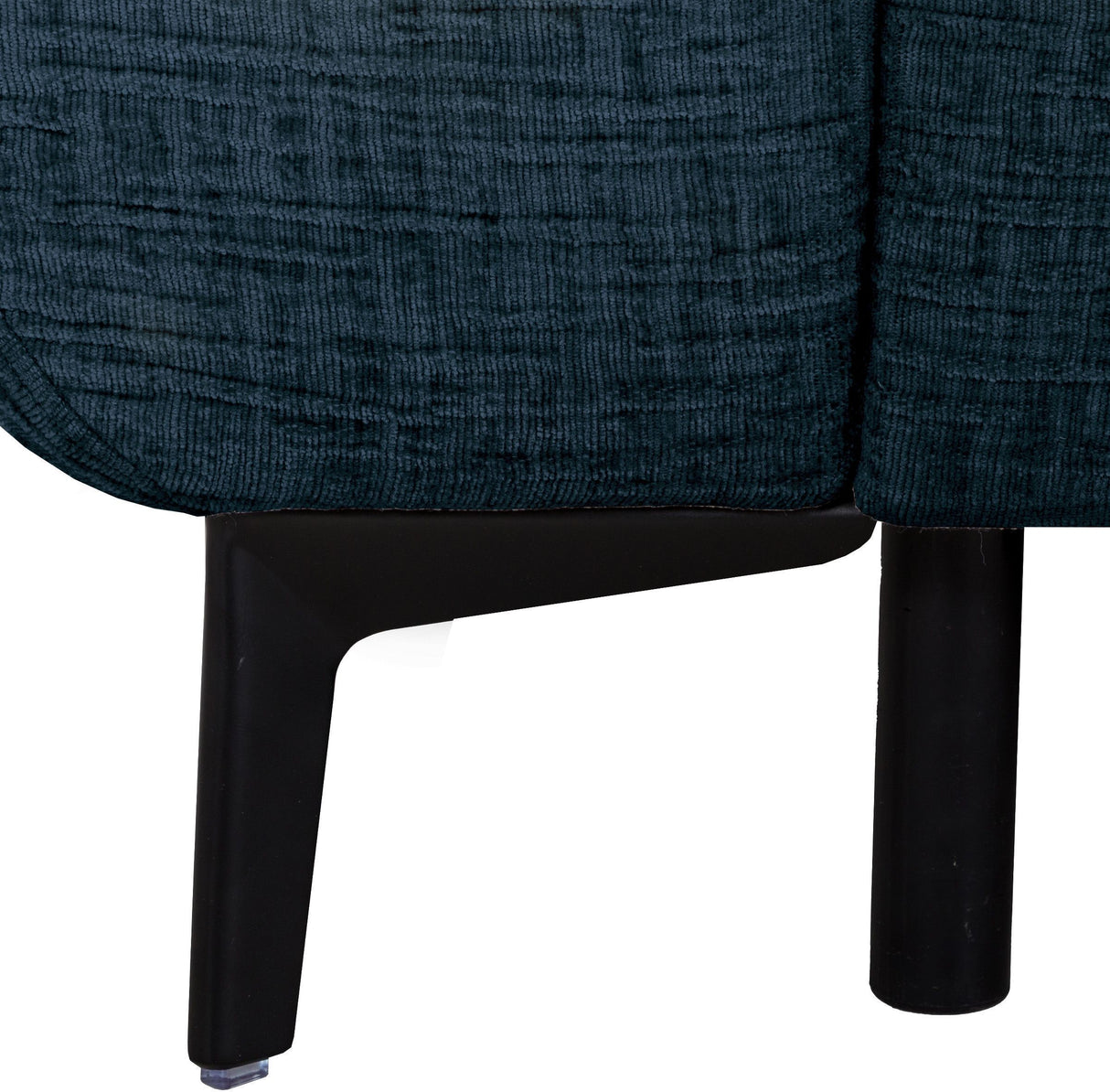 Canapé convertible express - 3 places - SAFIA - Tissu gauffré - Saphir - Matelas 15 cm - 226 x 105 x 76 / 94 cm - DUNLOPILLO