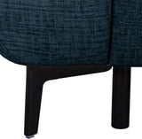 Canapé convertible express - 3 places - SAFIA - Tissu gauffré - Saphir - Matelas 15 cm - 226 x 105 x 76 / 94 cm - DUNLOPILLO