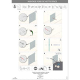Credence - SAINT GOBAIN - Noir mat - Verre - 45x60