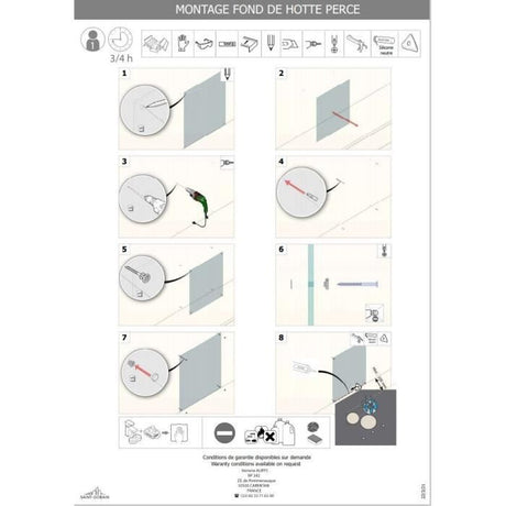 Credence - SAINT GOBAIN - Noir mat - Verre - 45x60