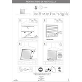 Credence - SAINT GOBAIN - Noir mat - Verre - 45x90