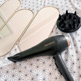 Seche-Cheveux - SAINT ALGUE - Demeliss SALON SERIES 2200W - Moteur Professionnel AC - Tourmaline Ionique - Concentrateur & Diffuseur