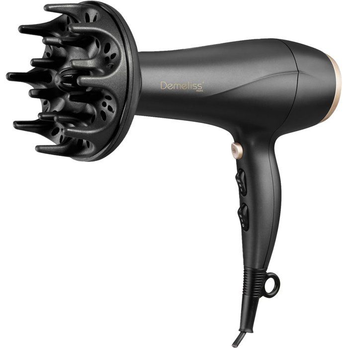 Seche-cheveux - SAINT ALGUE - Demeliss Ultra Series - Diffuseur - 3 températures - 2200 W - Noir