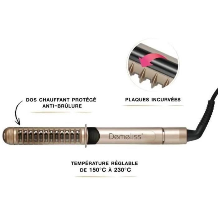 Lisseur - SAINT ALGUE - SAINT ALGUE- Lisseur Boucleur Demeliss XCURLER 2 en 1 - Design Exlusif Anti-Brûlures - 5 Températures