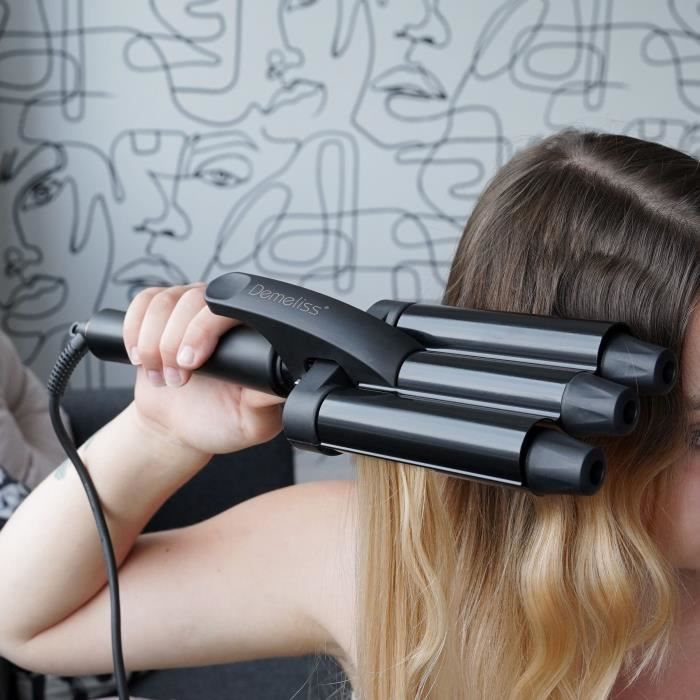 Fer a onuler - SAINT ALGUE - Coffret Demeliss WAVES BLACK - Coloris Exclusif + Soin Texturisant Naturel 150ml