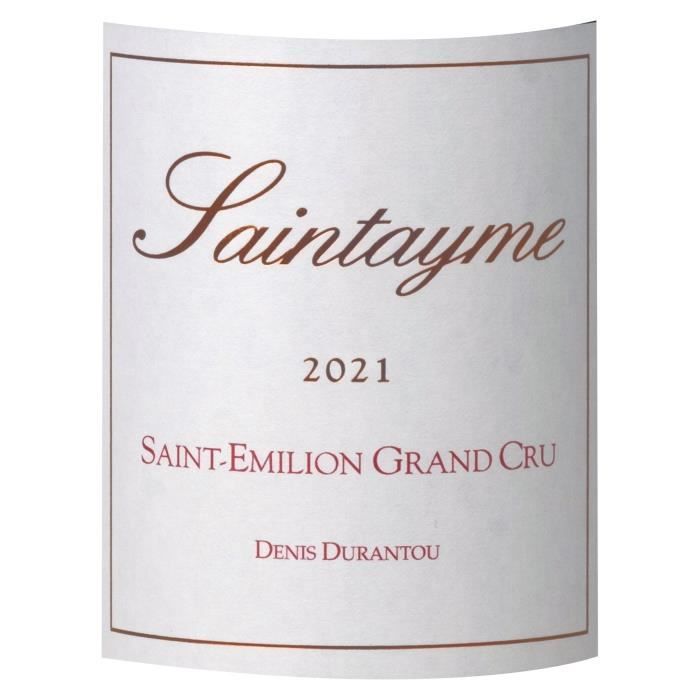 Denis Durantou Saintayme 2021 Saint-Emilion Grand Cru - Vin rouge de Bordeaux