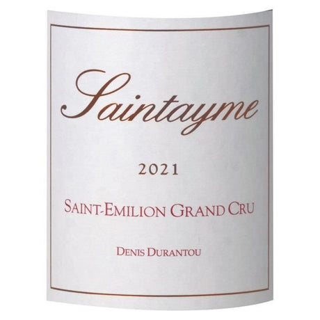 Denis Durantou Saintayme 2021 Saint-Emilion Grand Cru - Vin rouge de Bordeaux