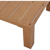 Salon de jardin canapé d'angle SANA - Aluminium effet bois - 4 personnes - Gris perle