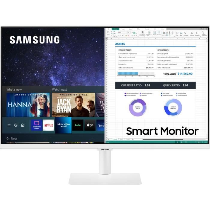 Ecran PC - SAMSUNG - Smart Monitor M5 - CM500 - 27 FHD 1920x1080 - 60Hz - VA - 4ms - Noir - HDMI + Télécommande