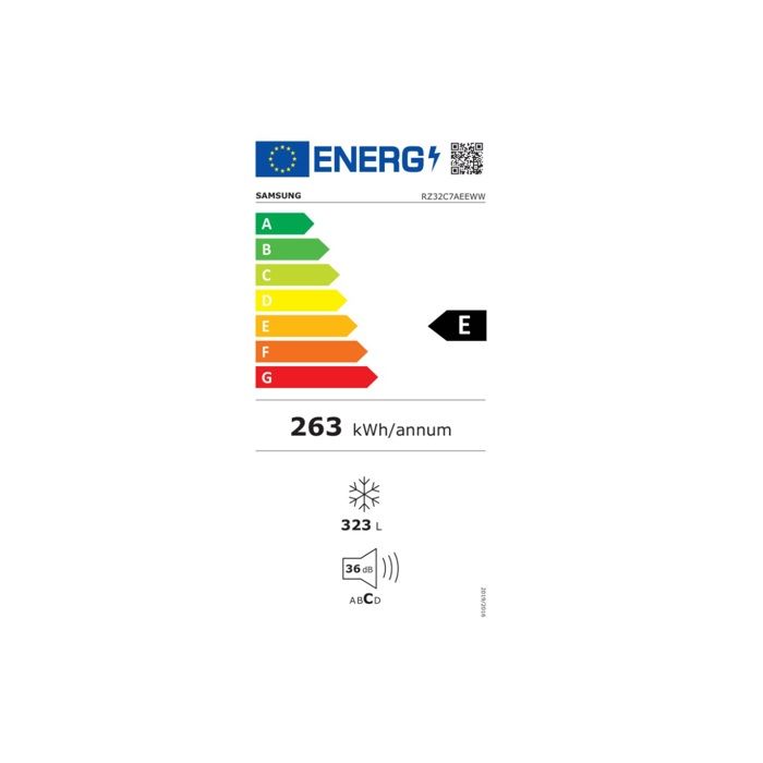Congélateur armoire - SAMSUNG - RZ32C7AEEWW - 323 L -  Classe E - 4 tiroirs - Connecté - Blanc