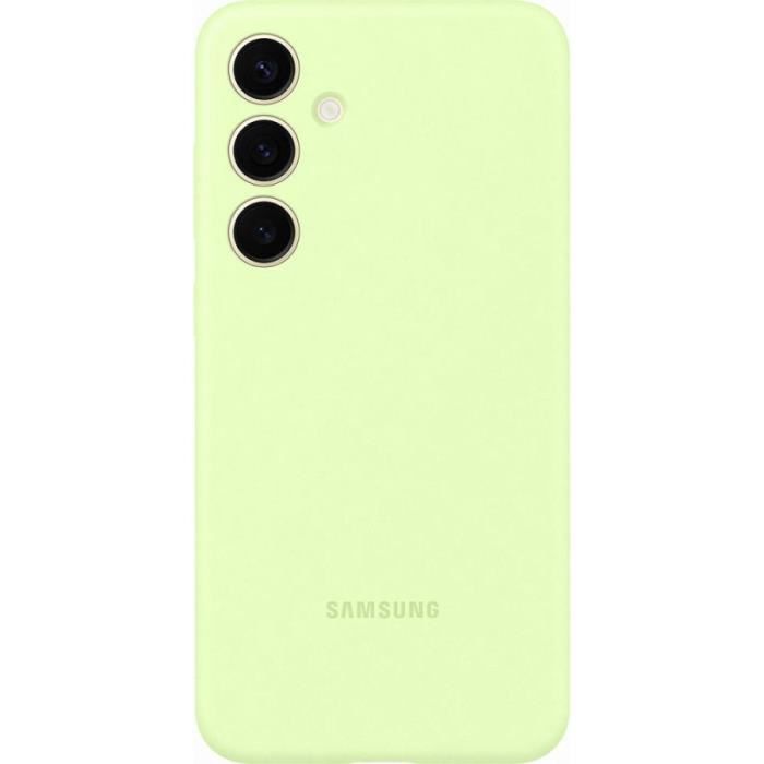 Coque et étui téléphone mobile Samsung Coque Silicone pour Galaxy S24+ Vert Clair