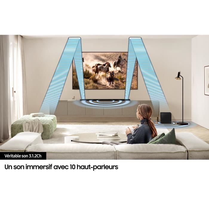 Barre de son - SAMSUNG - HW-S810D - 3.1.2ch - Atmos sans fil - Ultra-fine - Wifi - Bluetooth - Contrôle vocal - Q-Symphony 3.0