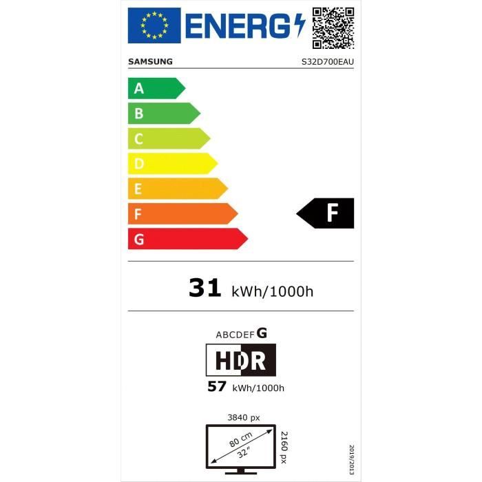 …cran PC - SAMSUNG - ViewFinity S70D - 32 UHD 4K - Dalle VA - 5 ms - 100 Hz - HDMI / VGA