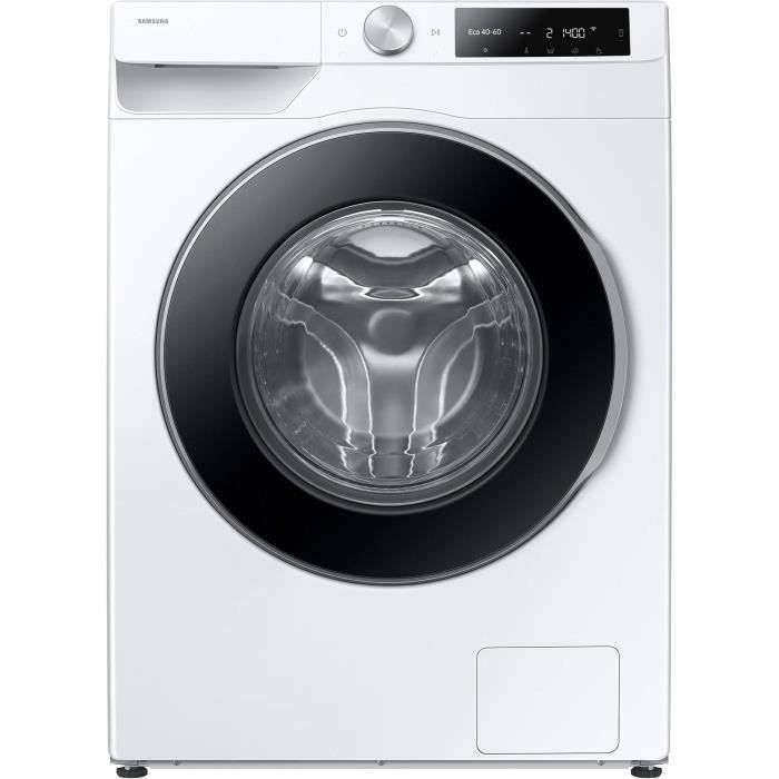 Lave-linge hublot SAMSUNG AI ecobubble WW11DG6B25LE - 11 kg - Digital Inverter - L60cm - 1400 trs/min - Classe A - Blanc