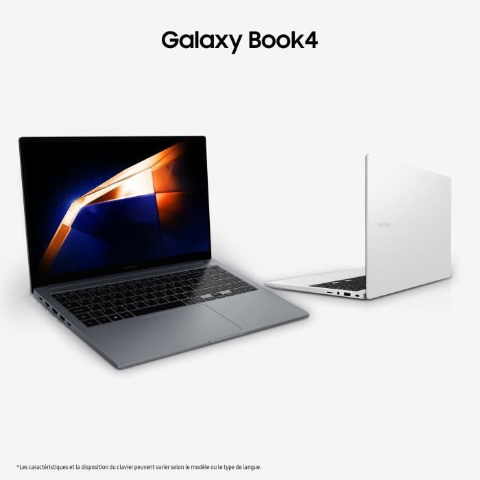 PC Portable - SAMSUNG - Galaxy Book4 - 15,6'' - Intel Core i5 1335U - 8 Go RAM - 256 Go SSD - Gris - Windows 11