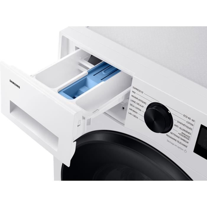 Lave-linge séchant SAMSUNG AI ecobubble™ WD90DG5B15BE - 9 / 6 kg - L60cm - 1400 trs/min - Blanc