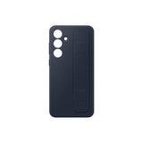 Coque en silicone avec laniere pour Samsung Galaxy S24 FE Bleu foncé