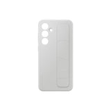 Coque en silicone avec laniere pour Samsung Galaxy S24 FE Gris