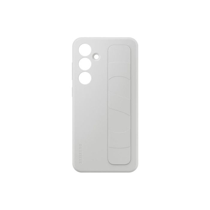Coque en silicone avec laniere pour Samsung Galaxy S24 FE Gris