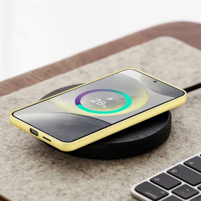 Coque pour Samsung Galaxy S25 Plus Cuir d'Origine Kindsuit Samsung Dorée