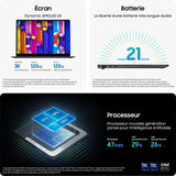 PC Portable - Samsung - Galaxy Book5 Pro - 14 Dyn. AMOLED 2X WQXGA+ - Intel Core Ultra 5 - RAM 16 Go - Stockage 512 Go