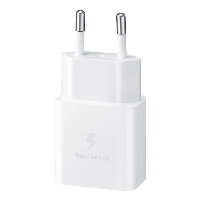 Chargeur Secteur USB C 15W + c‚ble USB C - 15W - SAMSUNG - Blanc