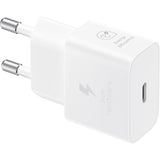 Chargeur pour tÈlÈphone mobile Samsung Chargeur secteur 25W Avec cable USBC Blanc