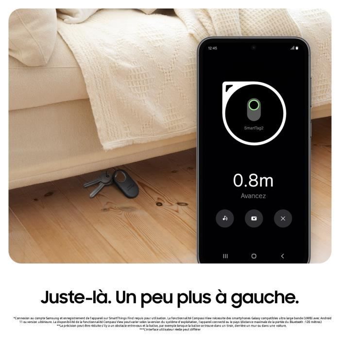 Accessoire pour téléphone mobile Samsung Galaxy SmartTag2 Noir