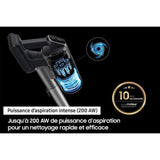 SAMSUNG Jet 75E Turbo - Aspirateur Balai sans Fil - Puissance 200 AW - Brosse Turbo Action