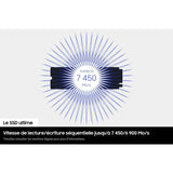 SAMSUNG - 990 PRO avec dissipateur- SSD Interne - 4 To - NVMe M.2 PCIe 4.0x4 - Vitesse lecture jusqu'a 7 450 Mo/s
