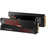 SAMSUNG - 990 PRO avec dissipateur- SSD Interne - 4 To - NVMe M.2 PCIe 4.0x4 - Vitesse lecture jusqu'a 7 450 Mo/s