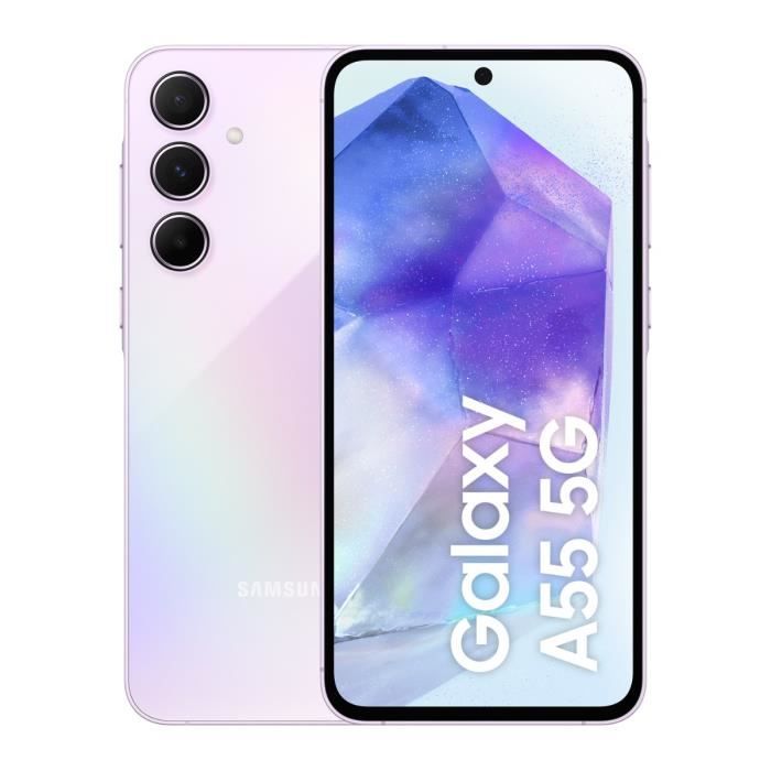 Samsung Galaxy A55 Smartphone 128 Go 5G Lilas