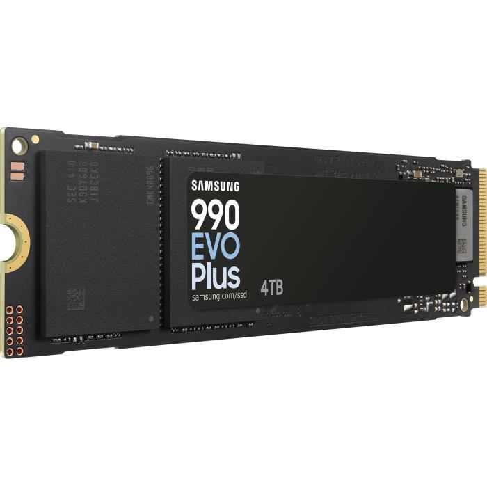 SSD Interne - SAMSUNG - 990 EVO Plus 4 To - NVMe M.2 PCIe 4.0x4 - Vitesse lecture jusqu'a 7 250 Mo/s