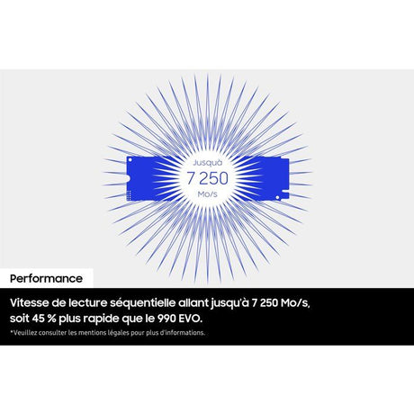 SAMSUNG - 990 EVO Plus - SSD Interne - 1 To - NVMe M.2 PCIe 4.0x4 - Vitesse lecture jusqu'a 7 250 Mo/s