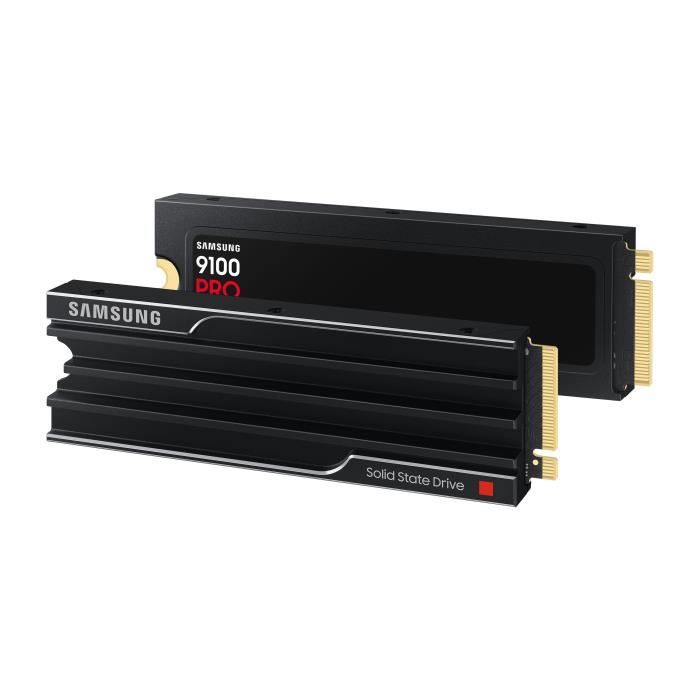 Samsung - SSD Interne - 9100 PRO avec dissipateur NVMe M.2 PCIe 5.0 x4 - 2 To - Vitesse de lecture jusqu'a 14 800 Mo/s - MZ-VAP2T0CW