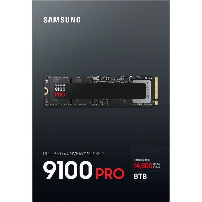 SAMSUNG - MZ-VAP8T0BW - SSD Interne 9100 PRO - 8 To - NVMe 2.0 M.2 PCIe 5.0 x4