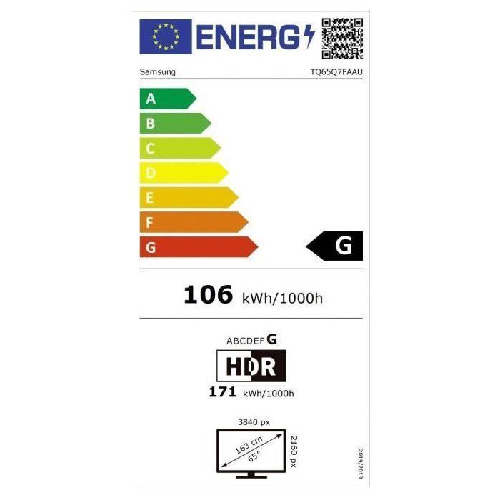Samsung TQ65Q7FA - TV QLED 65 (165 cm) - 4K UHD 3840x2160 - HDR10+ - Smart TV - Gaming Hub - 3xHDMI - WiFi