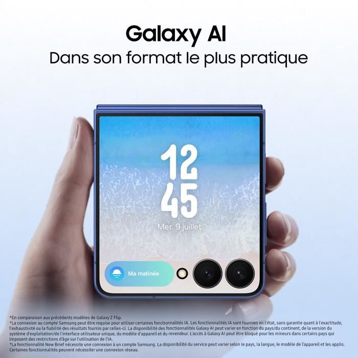 Samsung Galaxy Z Flip7 5G Smartphone 256 Go Noir Absolu
