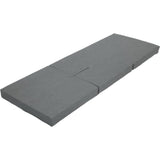 Chauffeuse pliante multi-positions - SAMBA - Mousse et tissu - Gris foncé - 190 x 70 x 9 cm