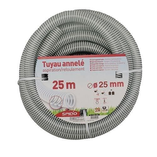 Tuyau en PVC armé - SPIDO - Souple a spirales - 25 m - Ř 25 mm