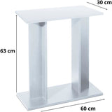Meuble 60 cm pour Aquarium - Blanc - Montage facile - Design moderne